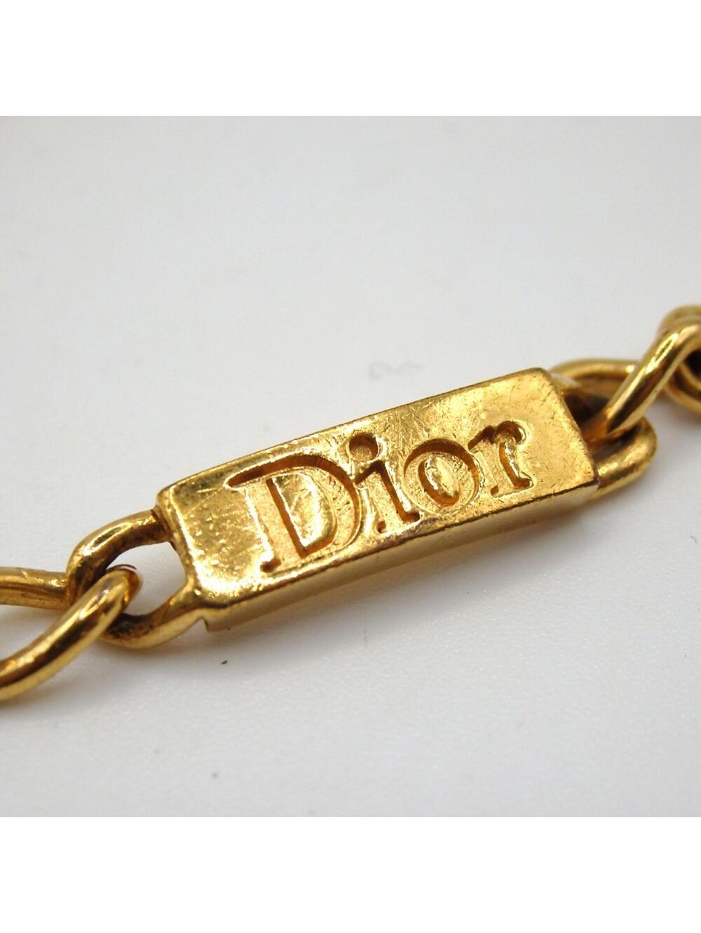 Authentic Christian Dior logo bracelet metal[Used] - Picture 2 of 6